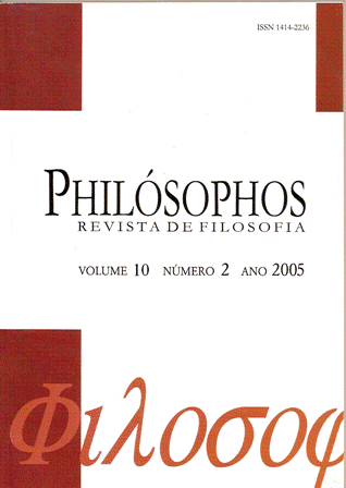 					View Vol. 10 No. 2 (2005): Filosofia da Linguagem
				