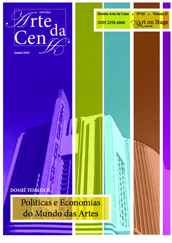 					Visualizar v. 2 n. 2 (2016): Políticas e Economias do Mundo das Artes
				